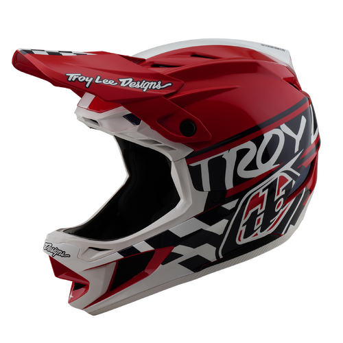 TLD 2025 D4 Polyacrylite MIPS Fifty-50 White/Red Helmet